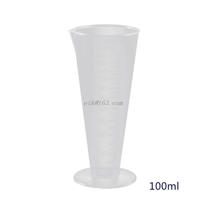 Botella de laboratorio de 100ml, vaso medidor de plástico para cocina, 1 unidad