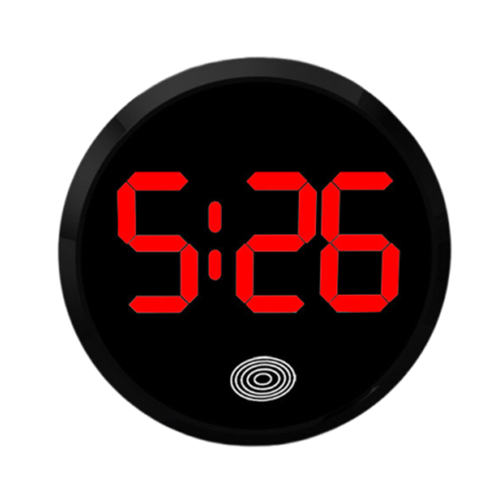 Touch-Activated Car Dashboard Clock Mini Novelty LED Electronic Watch LED Time Display Simple Luminous Car Clock Home/Office: GRAY