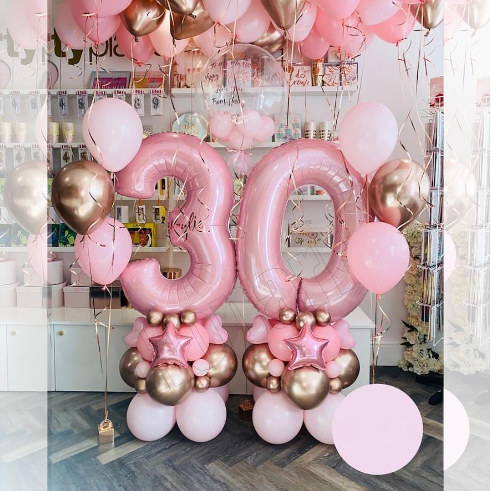 Pastelroze en blauwe ballonnen - 60 stuks, 30 cm macaron roze en blauwe latex metallic ballonnen set met confetti voor gender reveal, babyshower, verjaardag, bruiloft en verlovingsfeesten