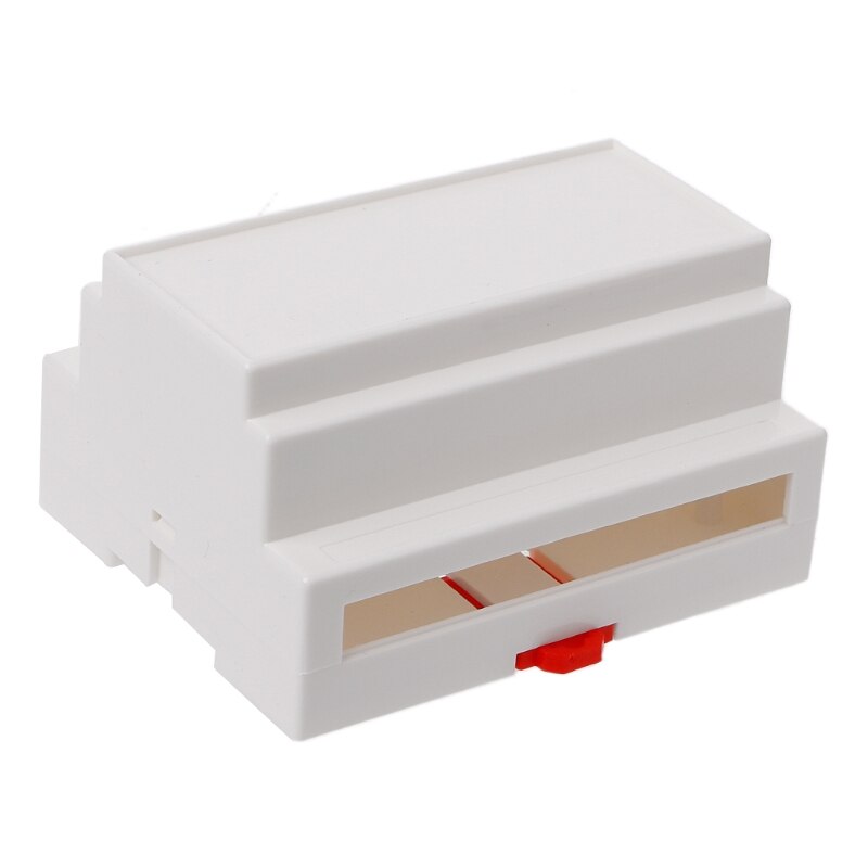 Ootdty 1pc seinäteline beige muovinen din kiskokotelo liitäntärasia elektroniikkalaitteiden kotelo teollisuuslaatikko 107*87*59mm: Valkoinen