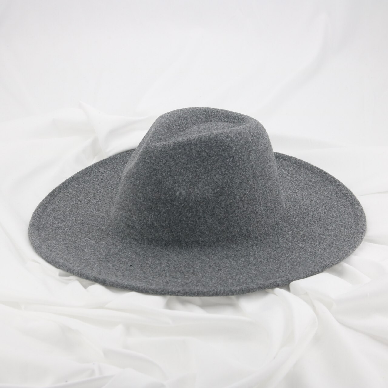Cappelli da donna Fedora Panama tesa larga 9.5cm grigio cachi Jazz berretti da uomo abito invernale Fedora cappelli da uomo pamacao Y Tocados Para Bodas: 8