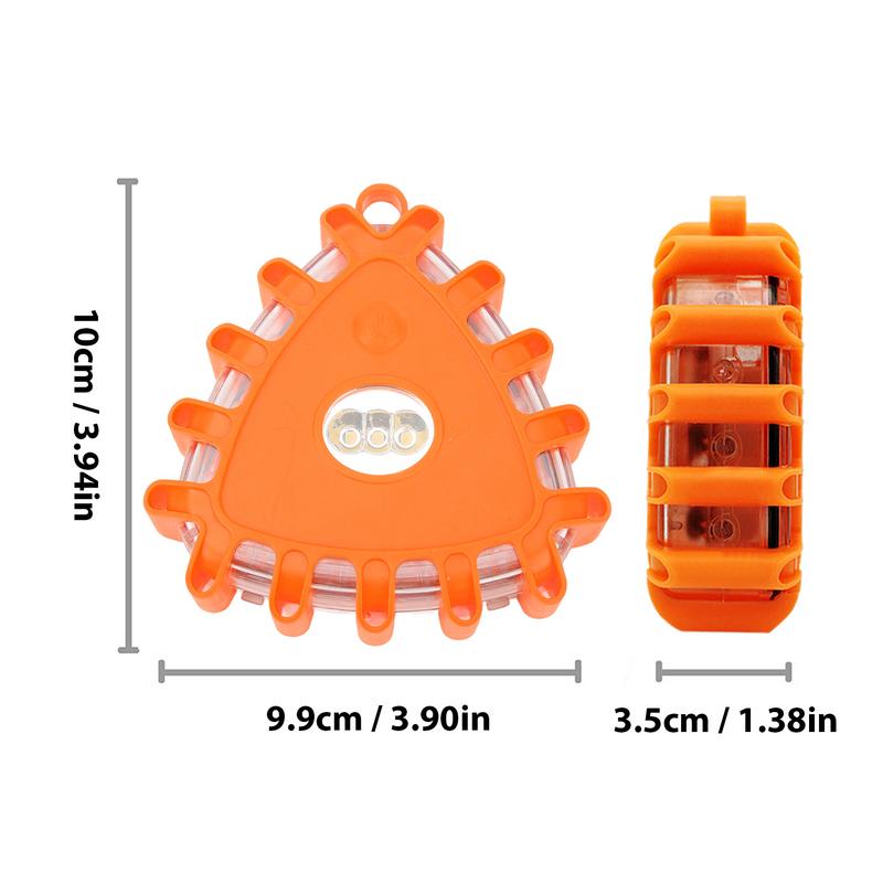 Advarselstrekant sikkerhedsblus til vejkantsadvarsel robust trekant advarselsblinkende lys advarsels-led vejblus til