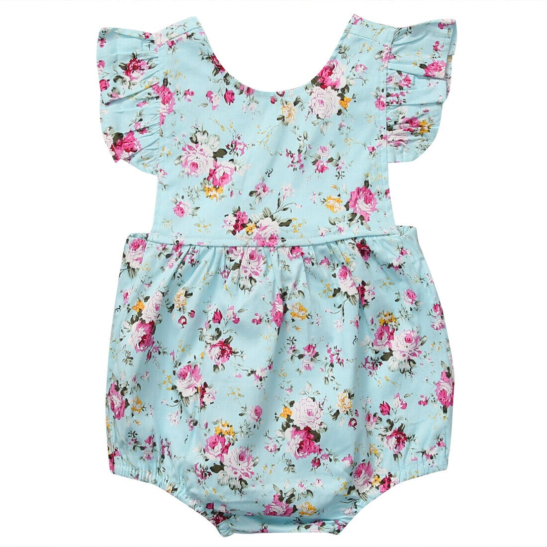 Menina Romper Do Bebê recém-nascido Bodysuit Floral Sunsuit Verão Roupas Outfits: 18 m