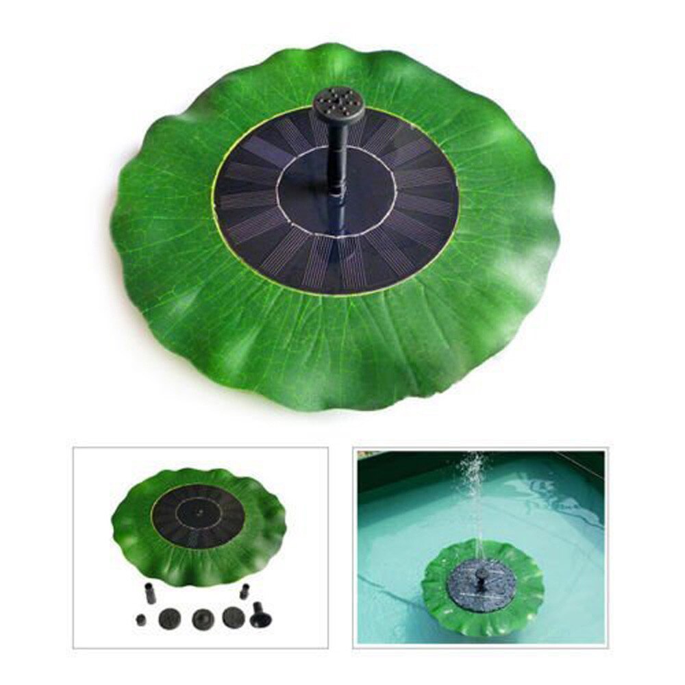 Simulatie Lotusblad Solar Fontein Pomp Drijvende Zonne-energie Fontein Pomp Voor Vogelbad Zomer Thuis Vijver Zwembad Decor
