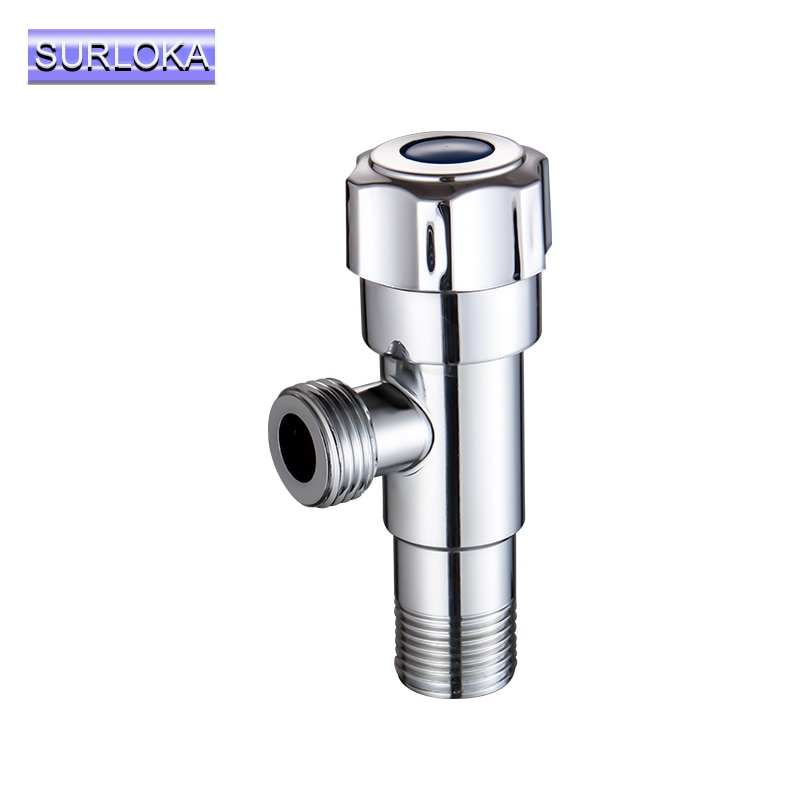 Stainless Steel Angle Valve G1 / 2 * 1/2 Water Heater Toilet Bathroom Kitchen Inlet Water Stop Faucet Angle Valve