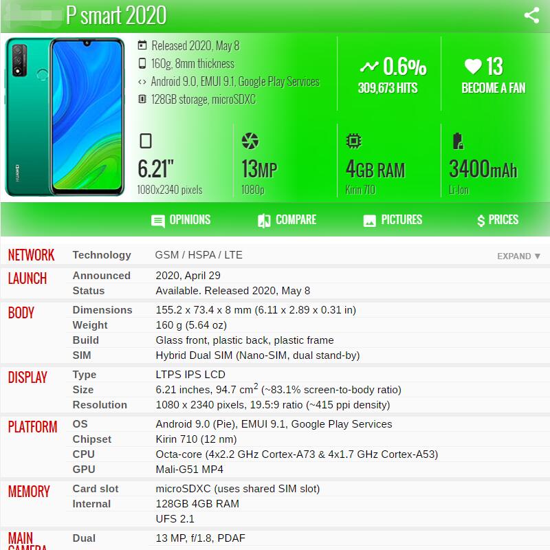 Panel frontal para Huawei P Smart , , , POT-LX1, POT-LX1A, cubierta de cristal con pantalla táctil, sin pantalla LCD, Sensor digitalizador