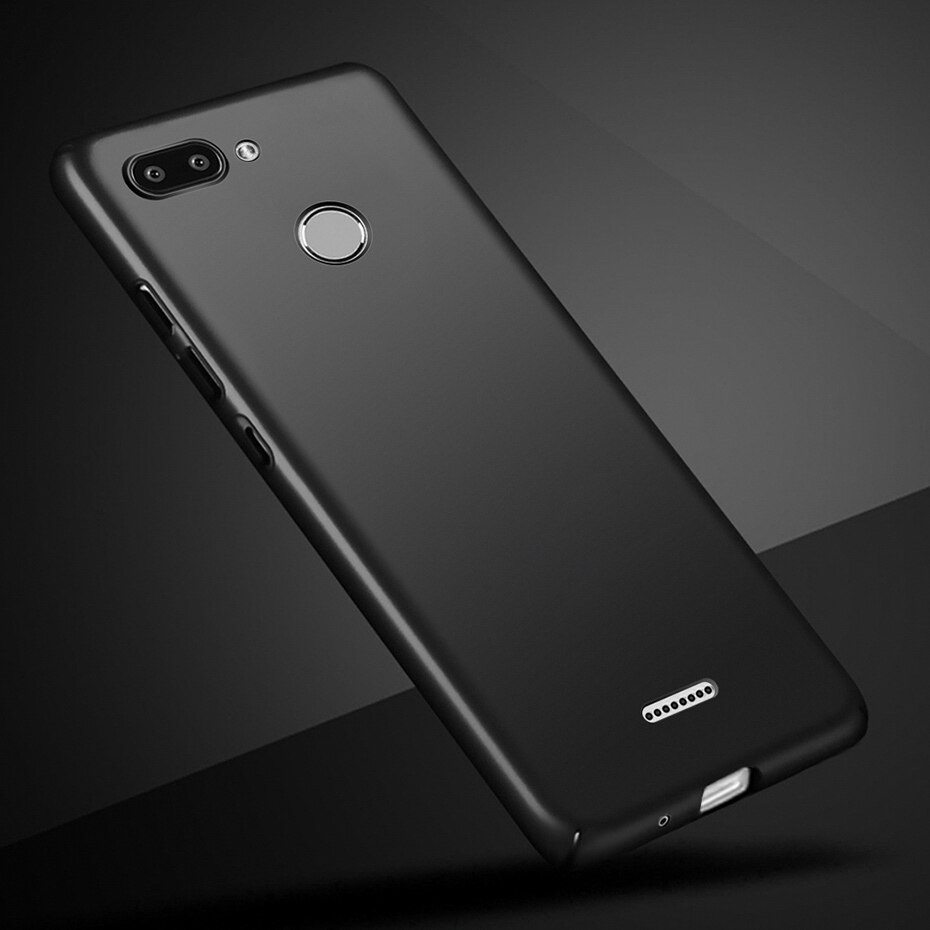 Per Funda Capa Xiaomi Redmi 6 Caso Per Caso Xiaomi Redmi 6A Caso Duro Posteriore Del Telefono Coque Per Xaomi Redmi6a Redmi6 redmi 6 6A caso Della Copertura: For Redmi 6 / Black