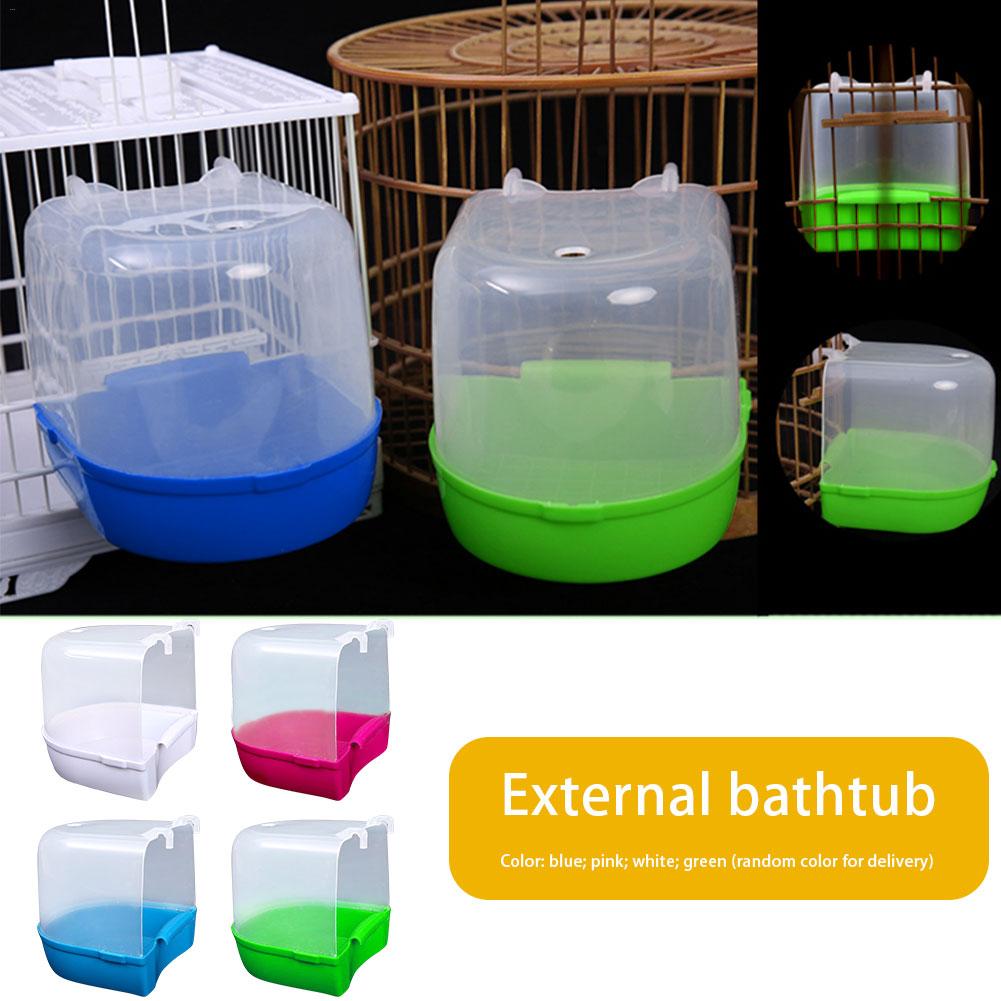 Bañera de agua para mascotas, jaula para pájaros, accesorio para baño, suministros de baño para aves, suministro para mascotas