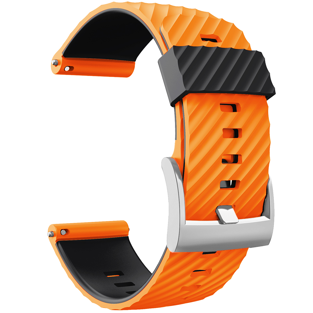 per Suunto 7/Suunto 9 cinturino di ricambio cinturino sportivo in silicone morbido per Suunto 9 Baro/9 spartano/9 GPS 24mm cinturino: Avorio