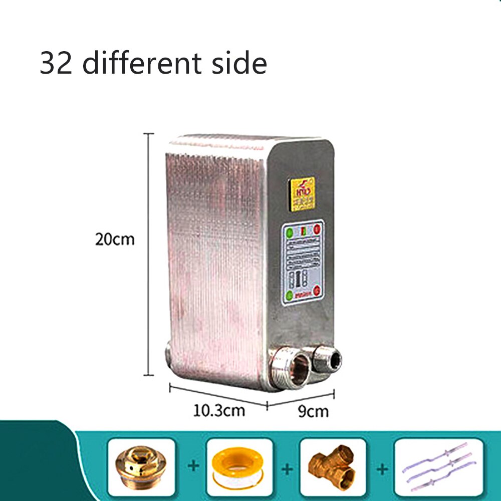 32 Plates stainless steel heat exchanger Brazed plate type water heater SUS304: Opposite side