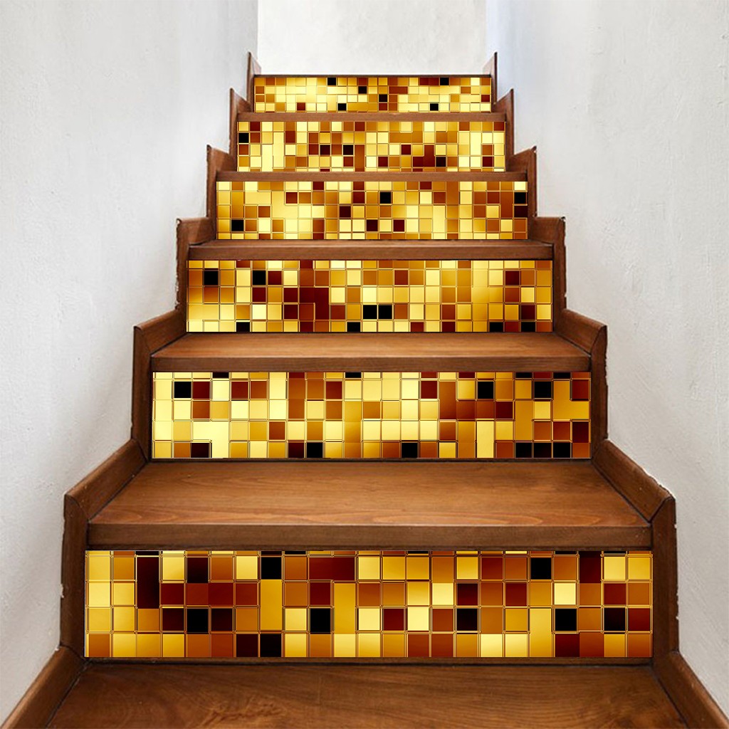 Personality Staircase Steps Stickers Riser Floor Sticker for Bedroom Living Room Decor DIY Wall Stairs Decal: D