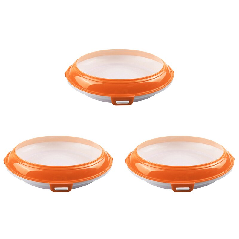 Refrigeration Food Preservation Tray Kitchen Fruit Seafood Fresh Keeping Organizer Refrigerator Preservate Storage Tool: Orange3