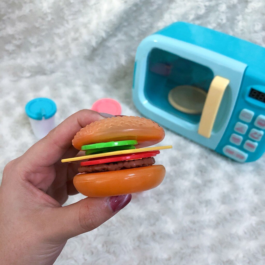 Hiinst Kinderen Magnetron Simulatie Speelgoed Baby Rollenspel Speelgoed Elektrische Huishoudelijke Apparaten Analoge Magnetron Speelgoed Set