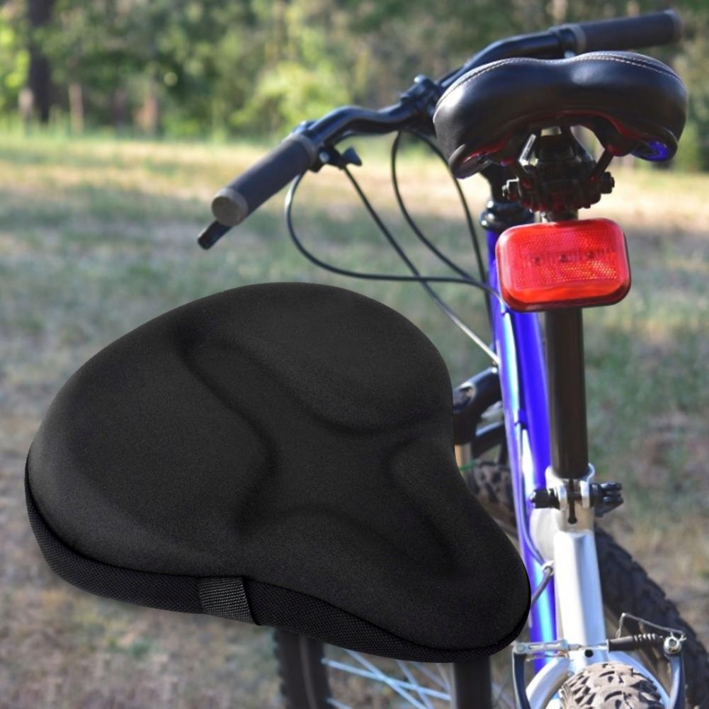 Heimtrainer Sitz Gel Kissen Abdeckung Teile Ergonomischen Für Große Breite Fahrrad Sattel Pad Radfahren Reiten Zubehör Teil