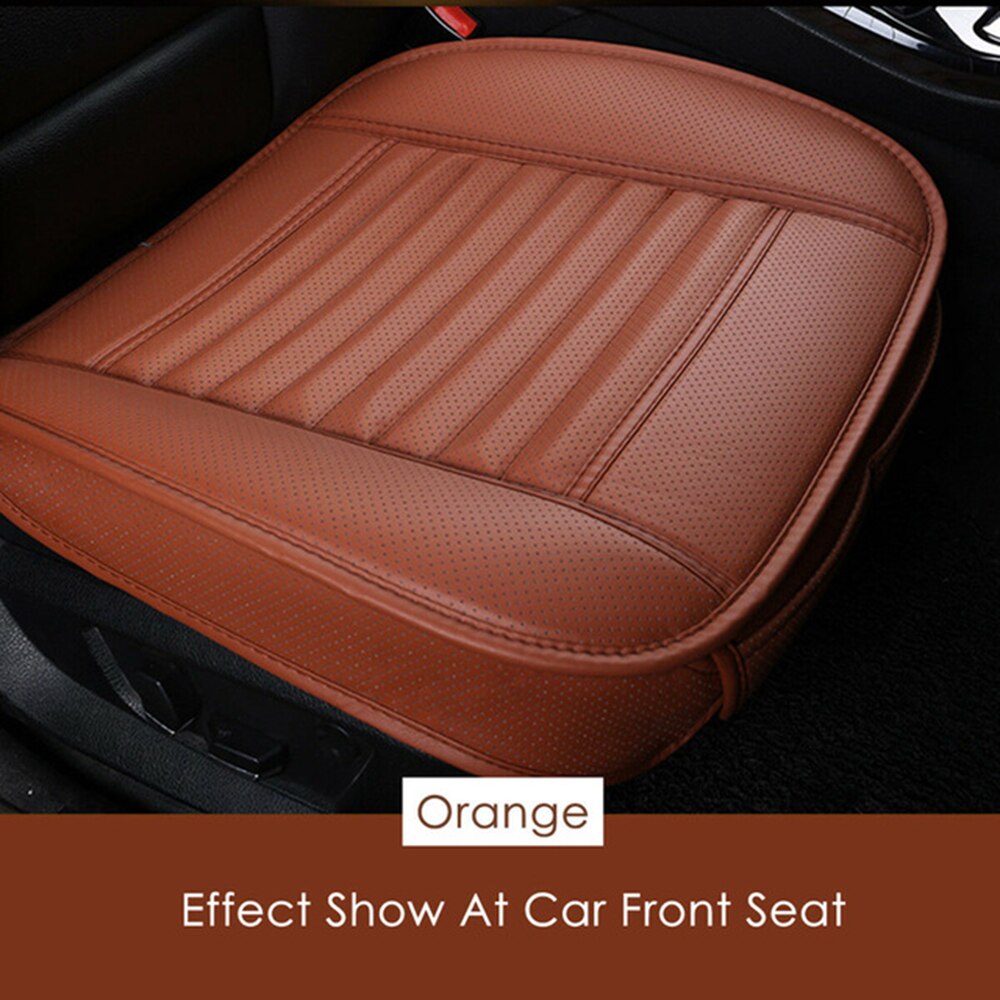 1pc universele, antislip, comfortabele autostoelbeschermers van katoen en leer, autostoelhoezen, auto-interieuraccessoires: Oranje