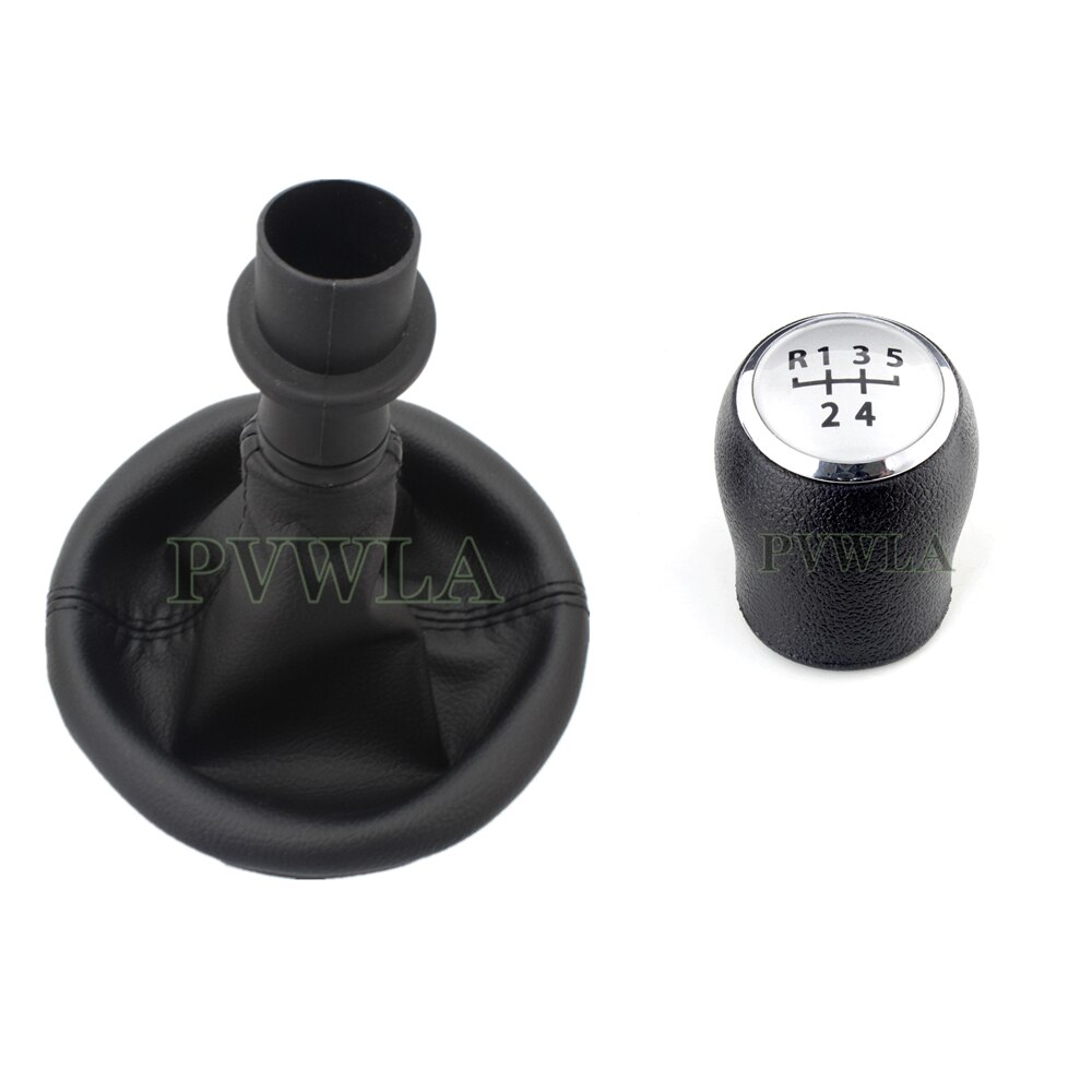 5/6 Speed Gear Stick Shift Knob Leather Boot For VW Transporter Multivan Caravelle T5 2003 2004 2005 2006 2007: 5 speed sliver