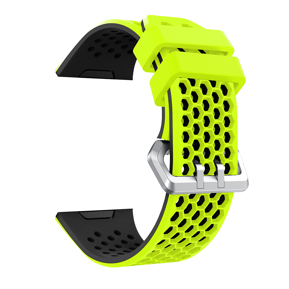 YAYUU Silicone Wrist Strap For Fitbit Ionic Smart Watch Band Breathable Replacement Watch Strap For Fitbit Ionic Bracelet: Lime and black