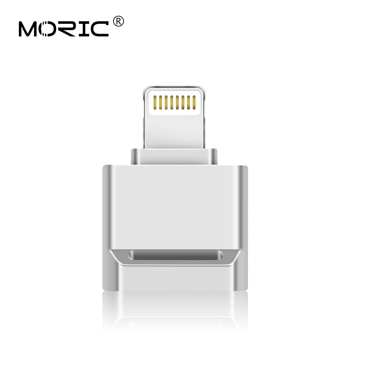 Moric Usb 2.0 Naar Lightning Otg Data Adapter Voor Iphone 12 11 Pro Xs Max Xr X 8 7 6 6S Ipad Tablet Converter Data Sd-kaart U Disk: 128GB / Silver