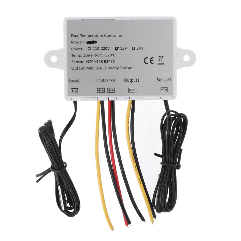 Dubbel termostat för inkubator 10a digital uppvärmning kyltemperaturregulator