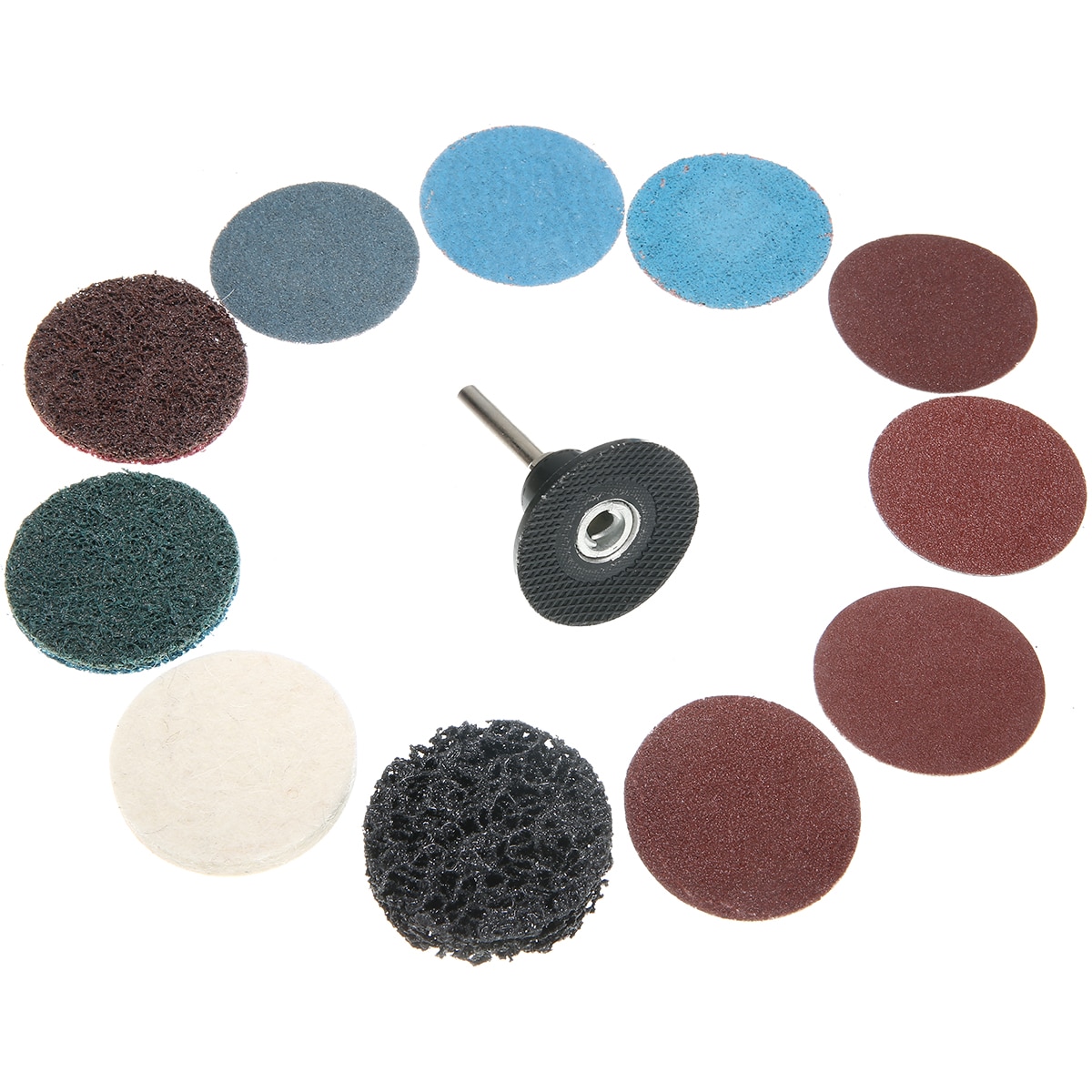 60Pcs 2 zoll 50mm Rolle Lock Oberfläche Schleifen Discs Pad Polieren Schleifpapier Für Metall Kunststoff Schleif Werkzeuge