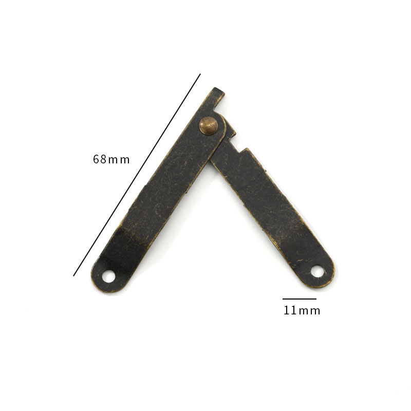 2pcs Antique Wooden Box Corner Support Hinges Stay Box Display Furniture Cabinet Door Kitchen Cupboard Hinges Lid Stays