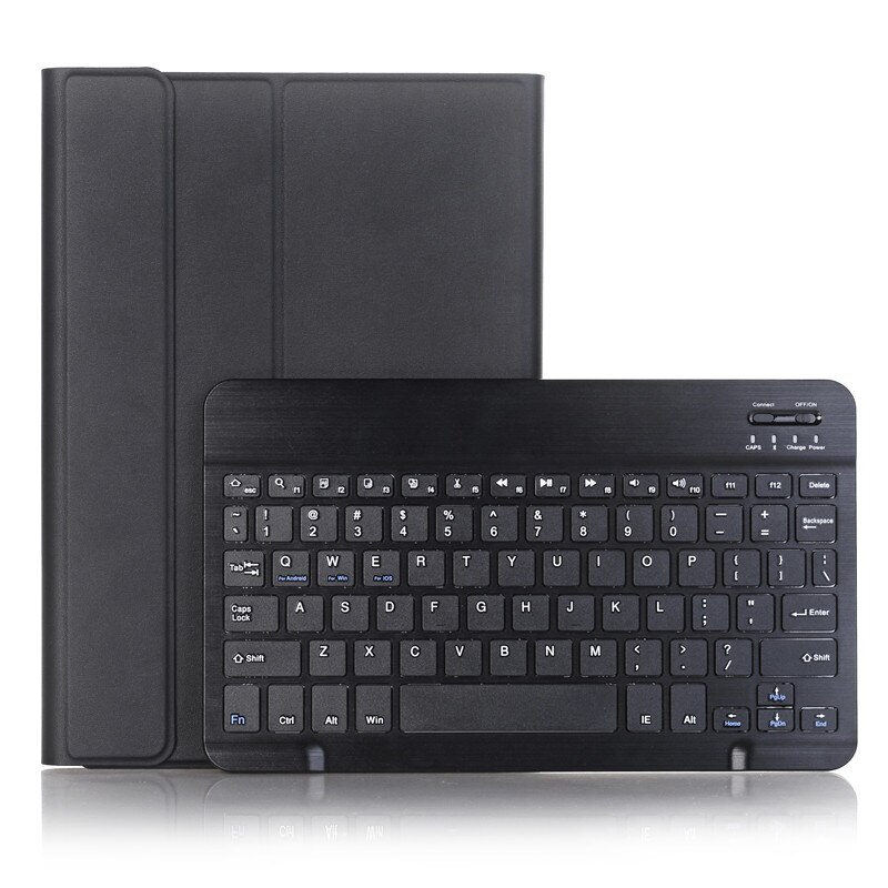 De Lujo funda de teclado para Huawei MediaPad M5 10 10,8 "Funda de cuero Soporte de teclado con Bluetooth Tablet caso de Huawei M5 Pro 10,8: Black