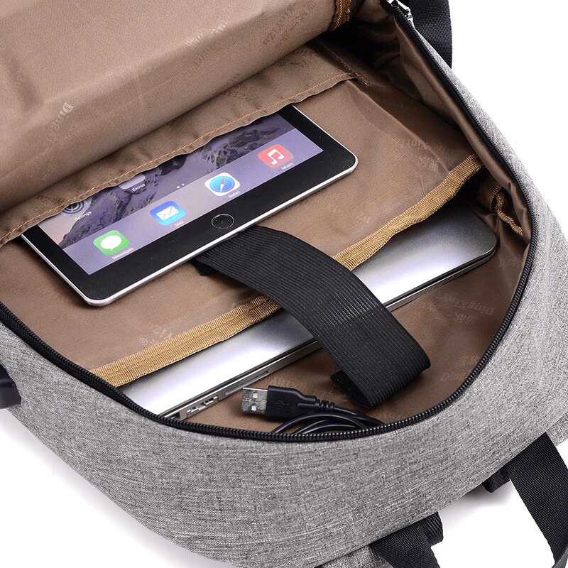 Fzmbai unisex ryggsäck för fritidsresor med usb-laddare port herr college student oxford ryggsäckar