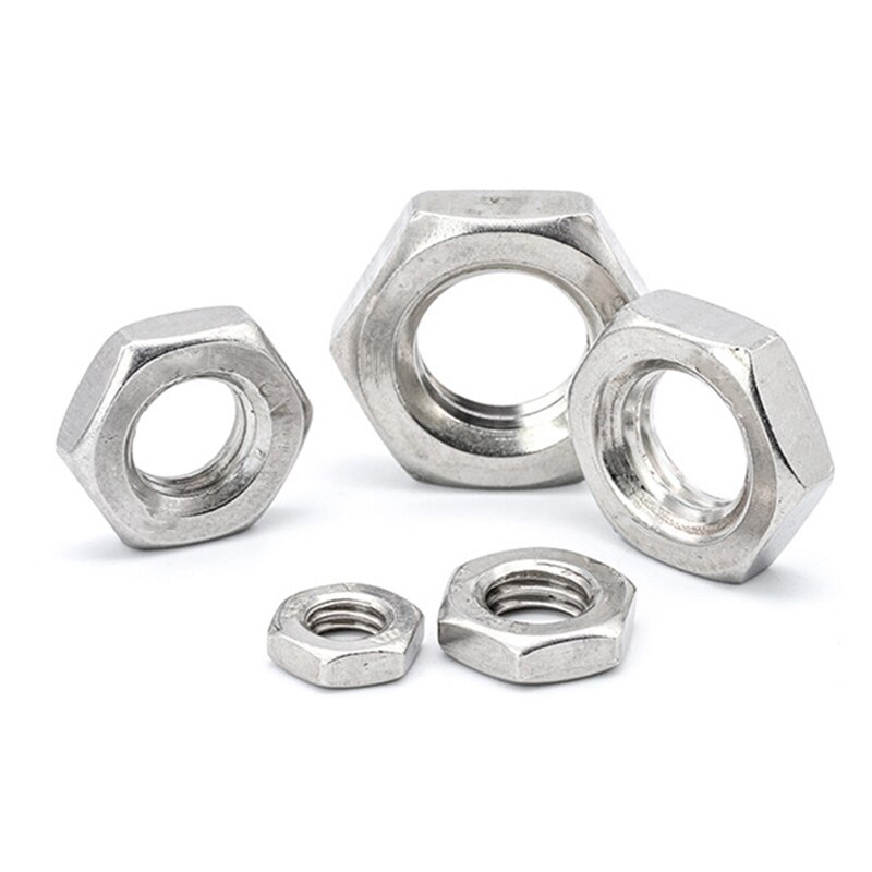 288Stck verhexen Hexagon Muttern Dünne Muttern Sortiment Bausatz M3 M4 M5 M6 M8 M10 M12 M14 Edelstahl metrisch verhexen Muttern einstellen