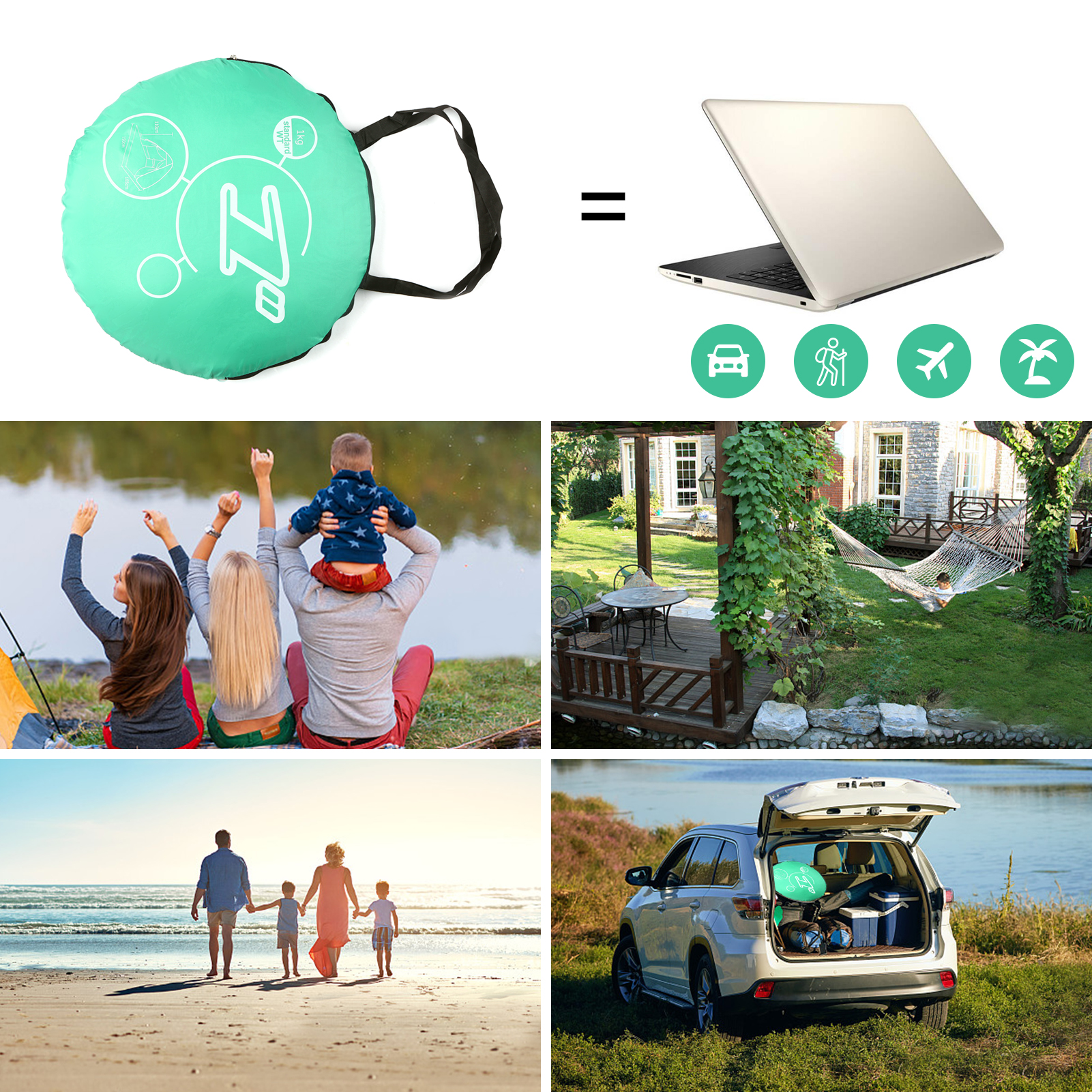 Pop up Beach Tent Portable Instant Anti UV Sun Shelter Tent Cabana Beach Shade Outdoor Camping Tent