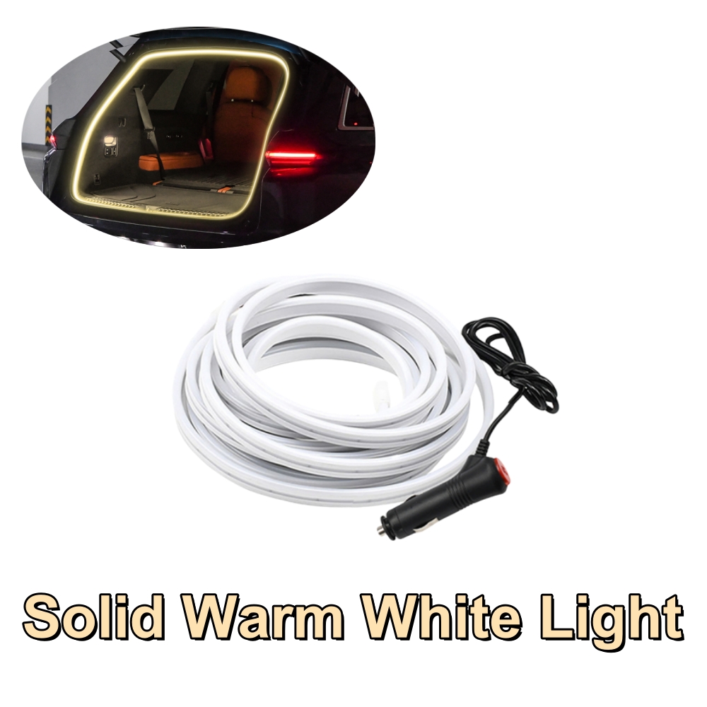 Iluminación ambiental para coche, tira de luces para maletero, iluminación ambiental de 12V, tira decorativa de inducción magnética, iluminación LED para Interior de coche: Azul oscuro