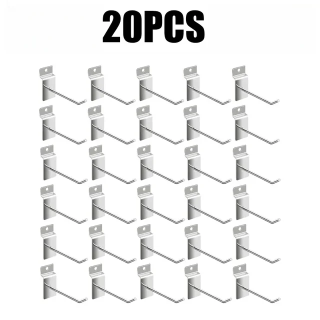 100/20Pcs Slatwall Panel Hook Slat Wall Hanging Hooks Metal Slatwall Hooks and Hangers Thickness Silver Slatwall Pegs for Garage: L / Bronze