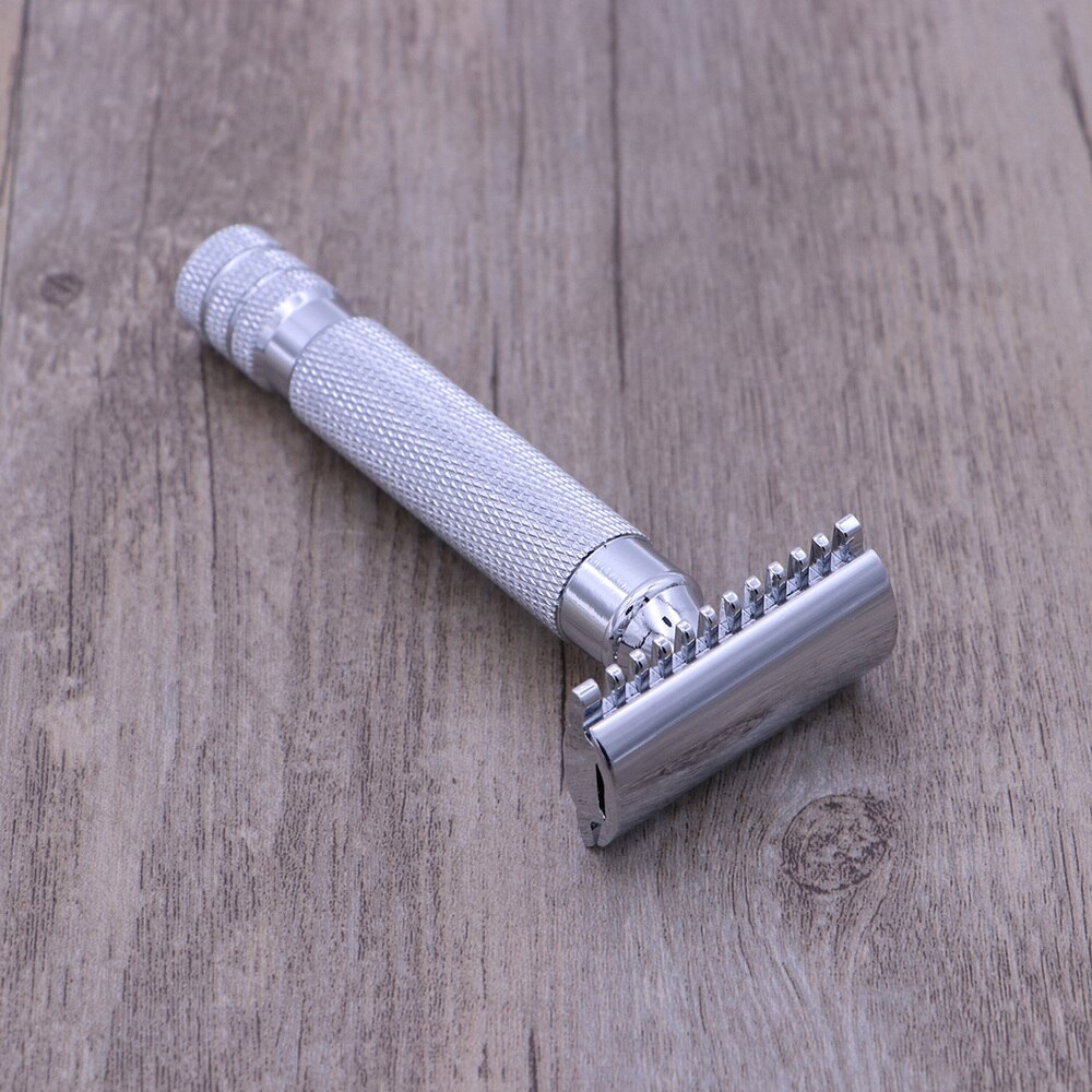 2 Patterns Double Edge Safety Razor Stainless Steel Shaving Razor For Men: Pattern 2