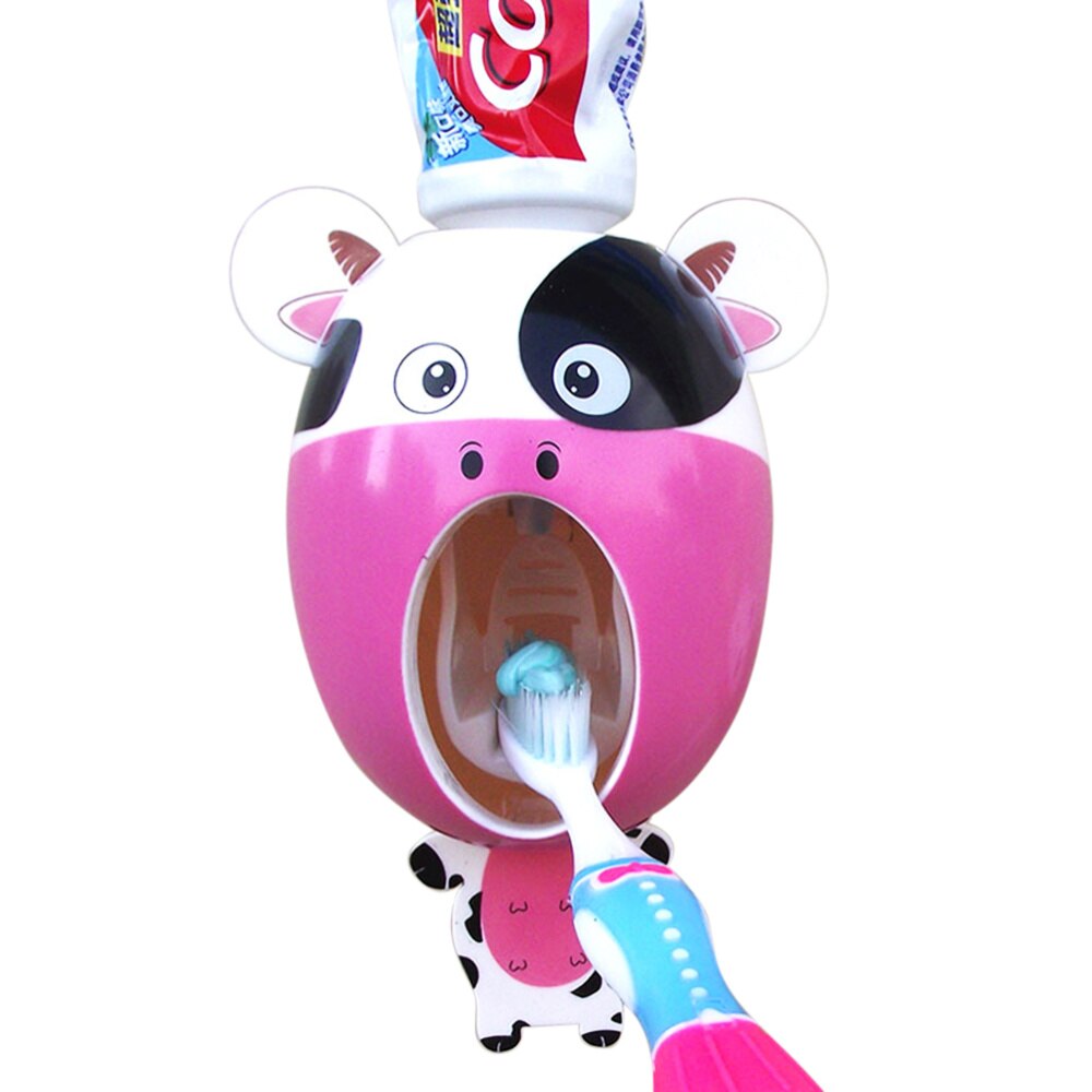 Cartoon Tandenborstel Dispensers Kinderen Handsfree Automatische Leuke Dier Tandpasta Squeezer Goed Cadeau Voor Kinderen: Calf