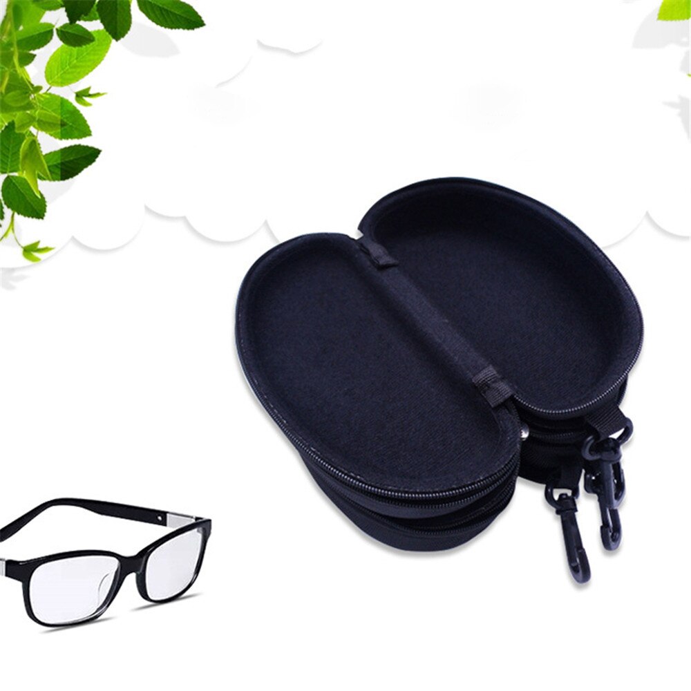nouvelle Portable lunettes de soleil étui Sports de plein air ceinture crochet fermeture éclair sac pliant lunettes de soleil boîte de rangement