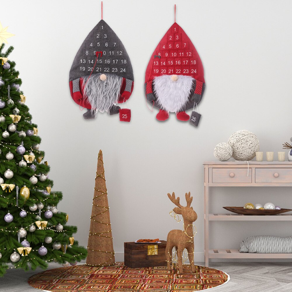 Adorehouse julkalender vitt skägg adventskalender hängande nedräkning prydnader festtillbehör juldekor jul
