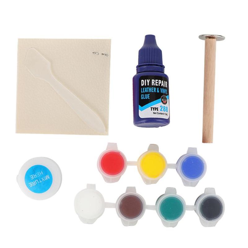 DIY Leather Vinyl Repair Kit Seat Sofa Coats Hole Crack Rip Auto Car Care Repair Kit Liquid Leather Restoration Tools: Default Title