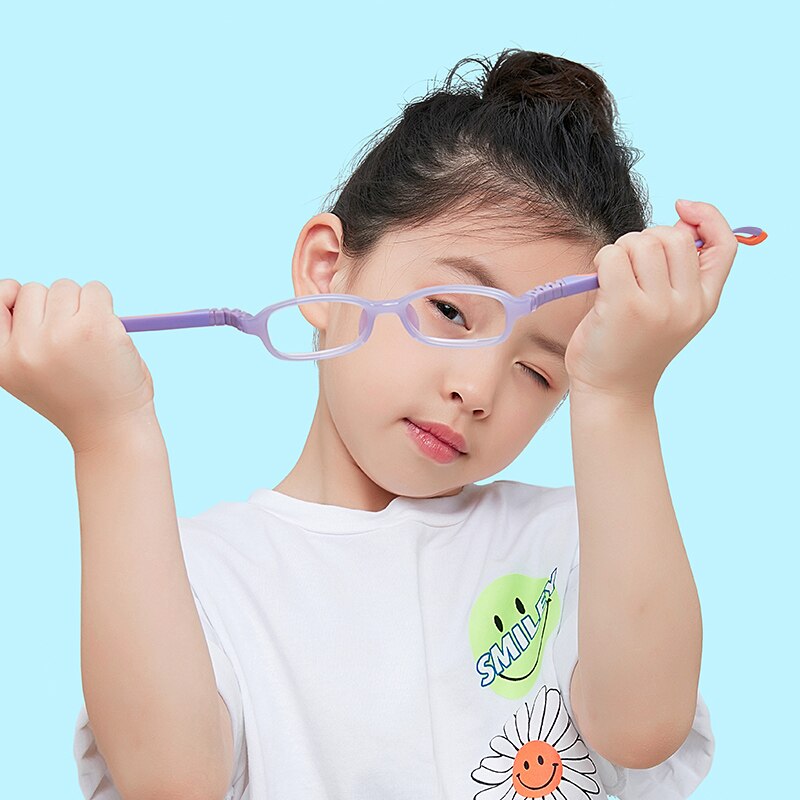 TR90 Anti Blue Light Kids square Glasses Frame Boys Girls Ultralight Optical Sepectacles For Children Computer Eyeglasses