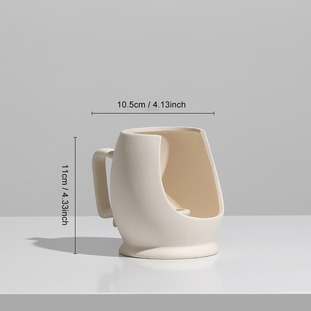Vase nordique en céramique, décoration de salle, bougeoir, Pot de fleur, décoration de bureau, Art,: C