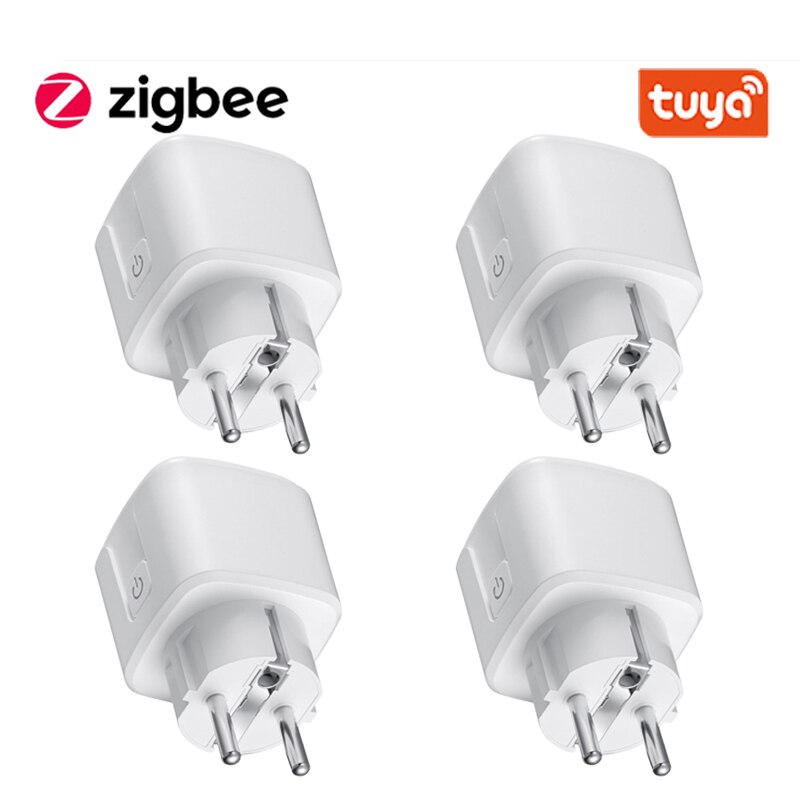 Tuya Smart ZigBee Plug EU 16A Adapter Power Monitor Timer Socket APP Remote Control Tuya Outlet For Alexa Google Home Assistant