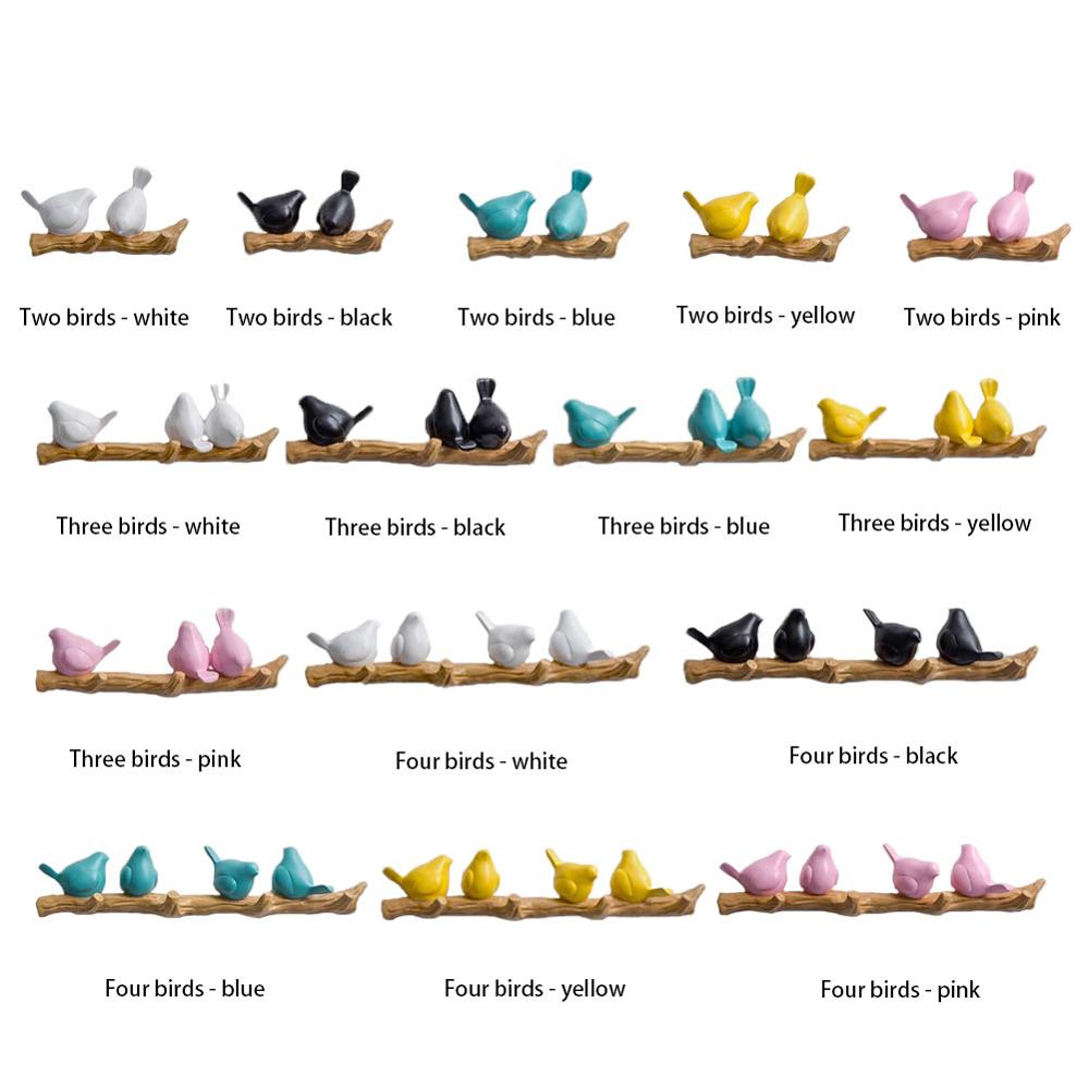 Colgador de pared con pájaros de resina, gancho para colgar llaves, abrigos, toallas, sombreros, bolsos, para sala de estar, cocina, accesorios para el hogar, decoración de paredes