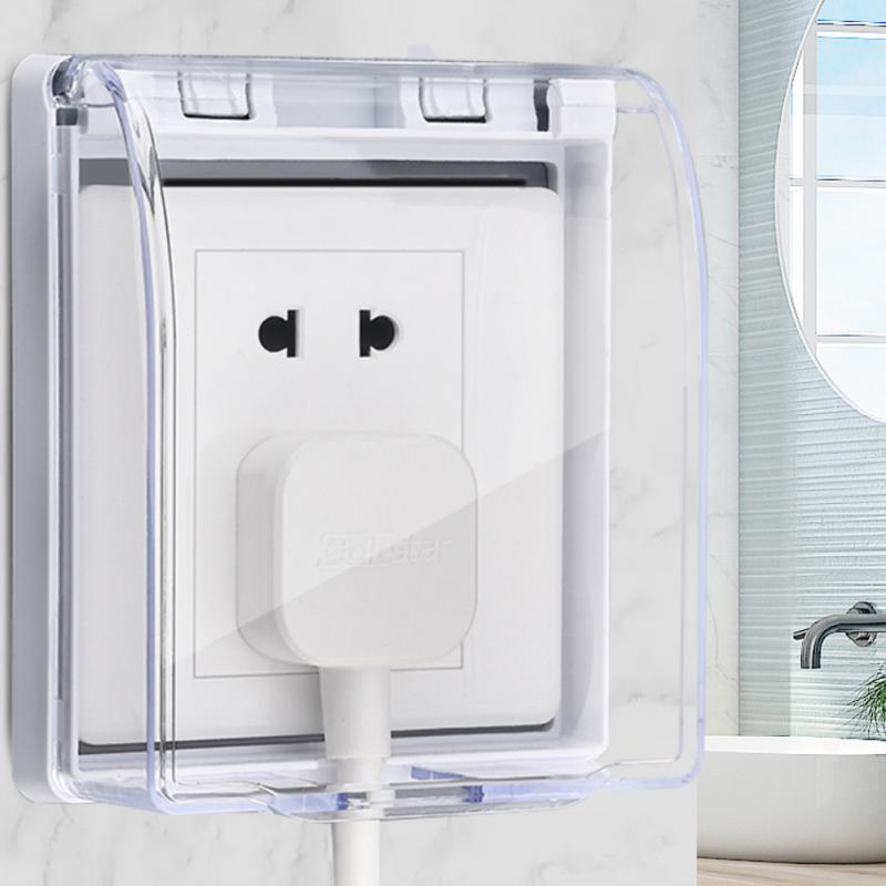 Waterdichte Doos 86 Soort Universele Transparante Schakelaar Cover Zelfklevende Gelijmd Badkamer En Keuken Socket Splash Doos