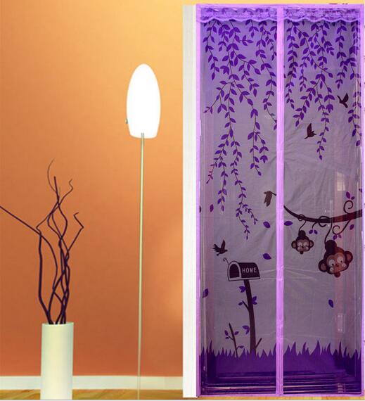 80/90x210cm Mute Magnet Mosquito Door Net Summer mosquito free Mesh magnetic Curtain Polyester Door Screen
