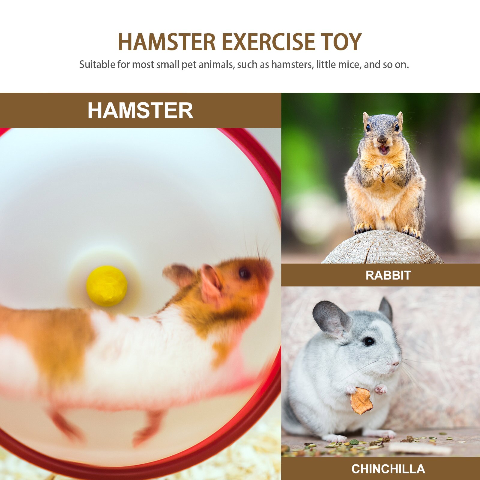 Wheel Hamster Accessory Silent Hedgehog Wheel Chinchilla Wheel Transparent Rat Wheel for Hedgehog Rat