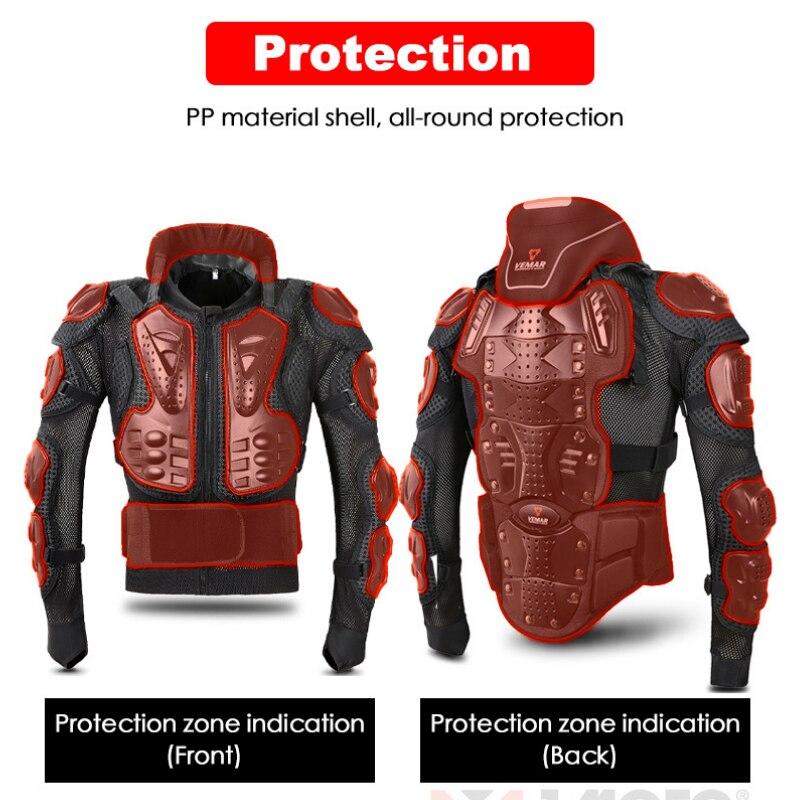 Vemar – armure de moto, Protection du haut du corps, Protection de poitrine, respirant, pour Motocross