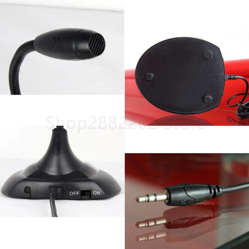 SM-008 Verstelbare Computer Bedrade Microfoon Gaming Chatten Speech Mic Met Schakelaar Voor Pc Laptop Desktop Computer