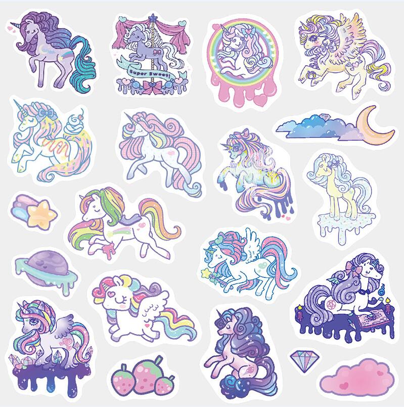 Moon Star Stickers Cute painting Diary Decoration Label Paper Stickers Pack DIY Stickers school supplies escolar: du jiao shou