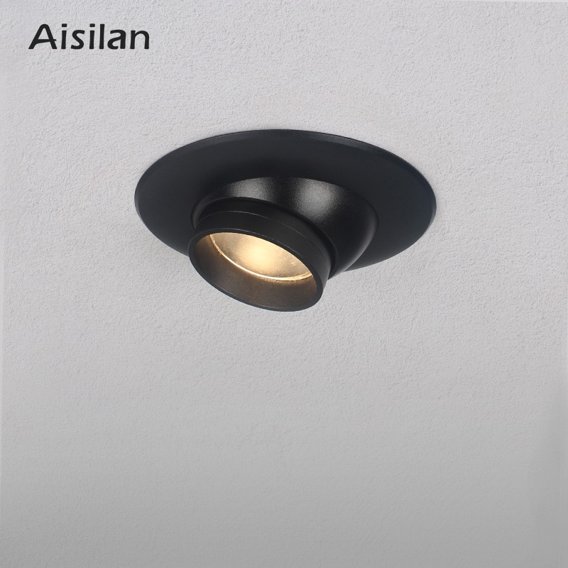 Aisilan Zoom Mini Spot Light Focos Led Recessed LED Downlight Adjustable 10-60 Narrow Beam Angl Built-in Led Spot