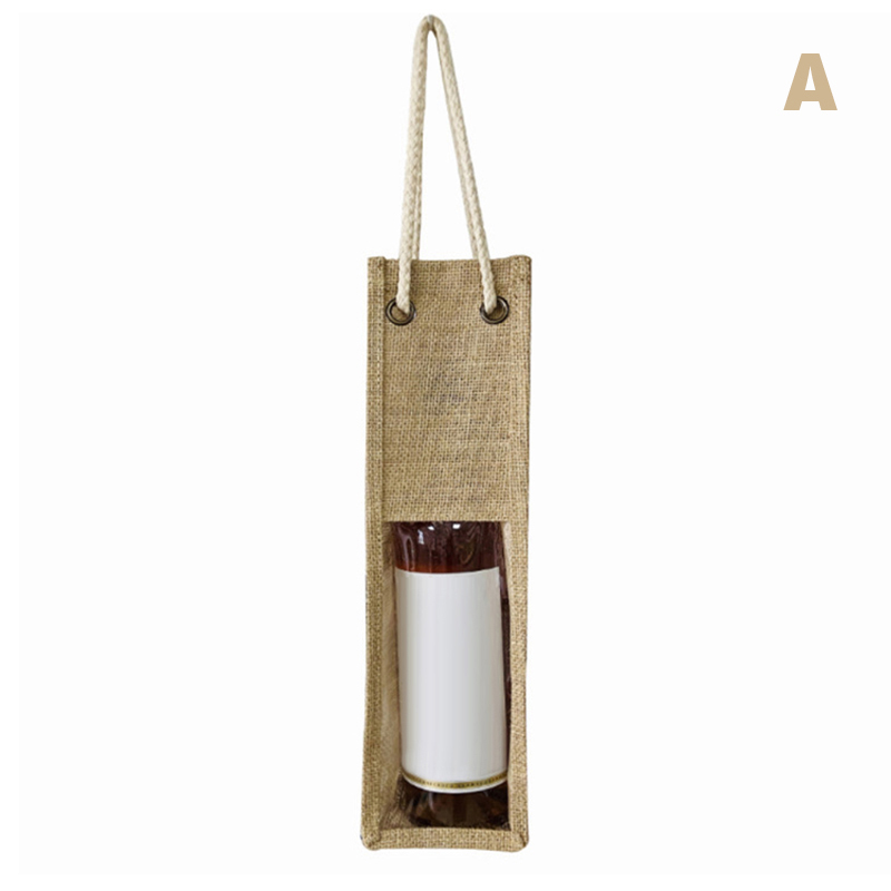 Vilten wijnfleszak Dubbele flessen Grote dragende draagbare drankverpakking Handtas Cadeaupapier Opbergtas Wijndraagtas: lichtgeel