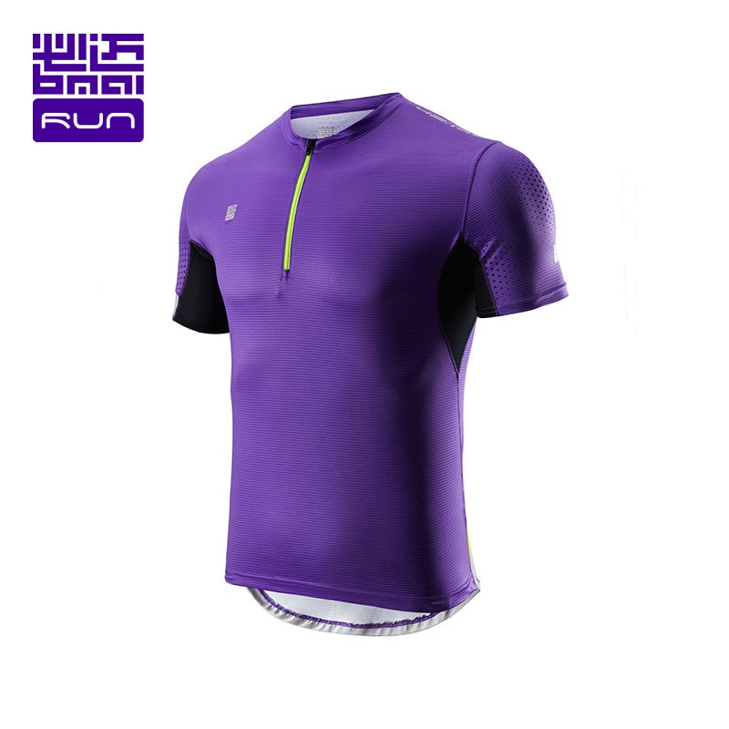 Maratón Running manga corta verano Fitness cuello redondo Camiseta Fitness de secado rápido transpirable blusa superior ropa al aire libre