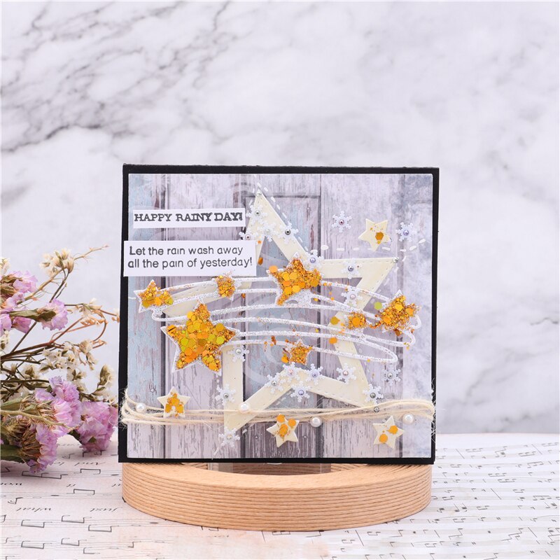 Kokorosa Cutting Dies Metal Dies Star Frame Die Scrapbooking Album Card Making Embossing Stencil Diecuts Decoration